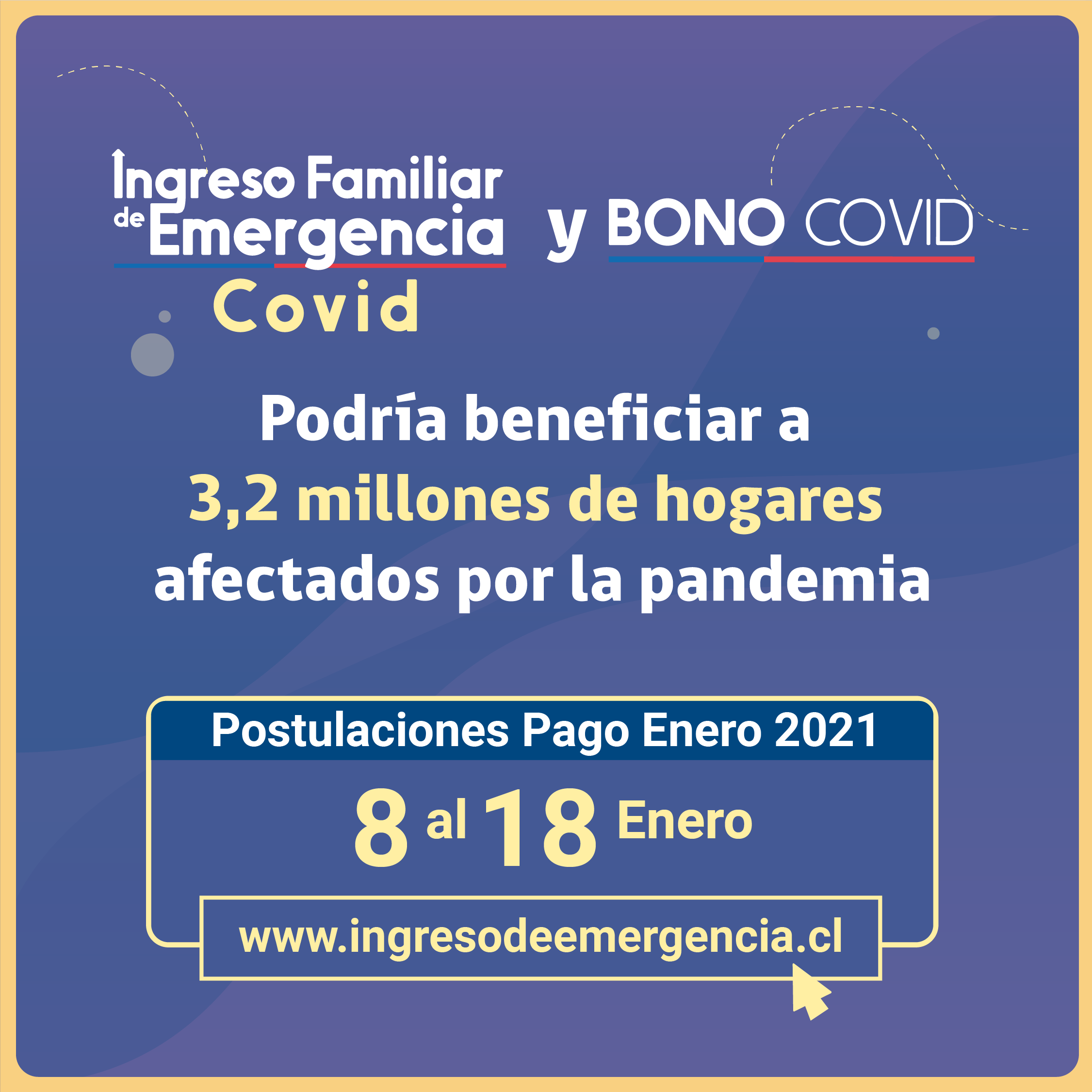 Gobernación de Limarí llama a solicitar nuevo Ingreso familiar de Emergencia Covid y Bono Covid