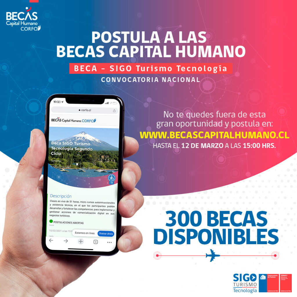 Este viernes finalizan las postulaciones a programa para  posicionar la industria del turismo chileno en el mundo online