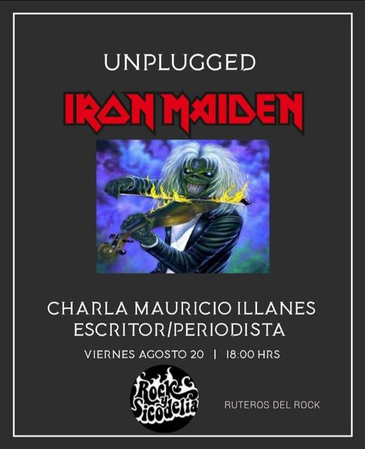 El próximo viernes 20 de agosto a las 18 hrs en La Serena: Periodista y Escritor Copiapino Expondrá en Evento Temático Dedicado a Iron Maiden