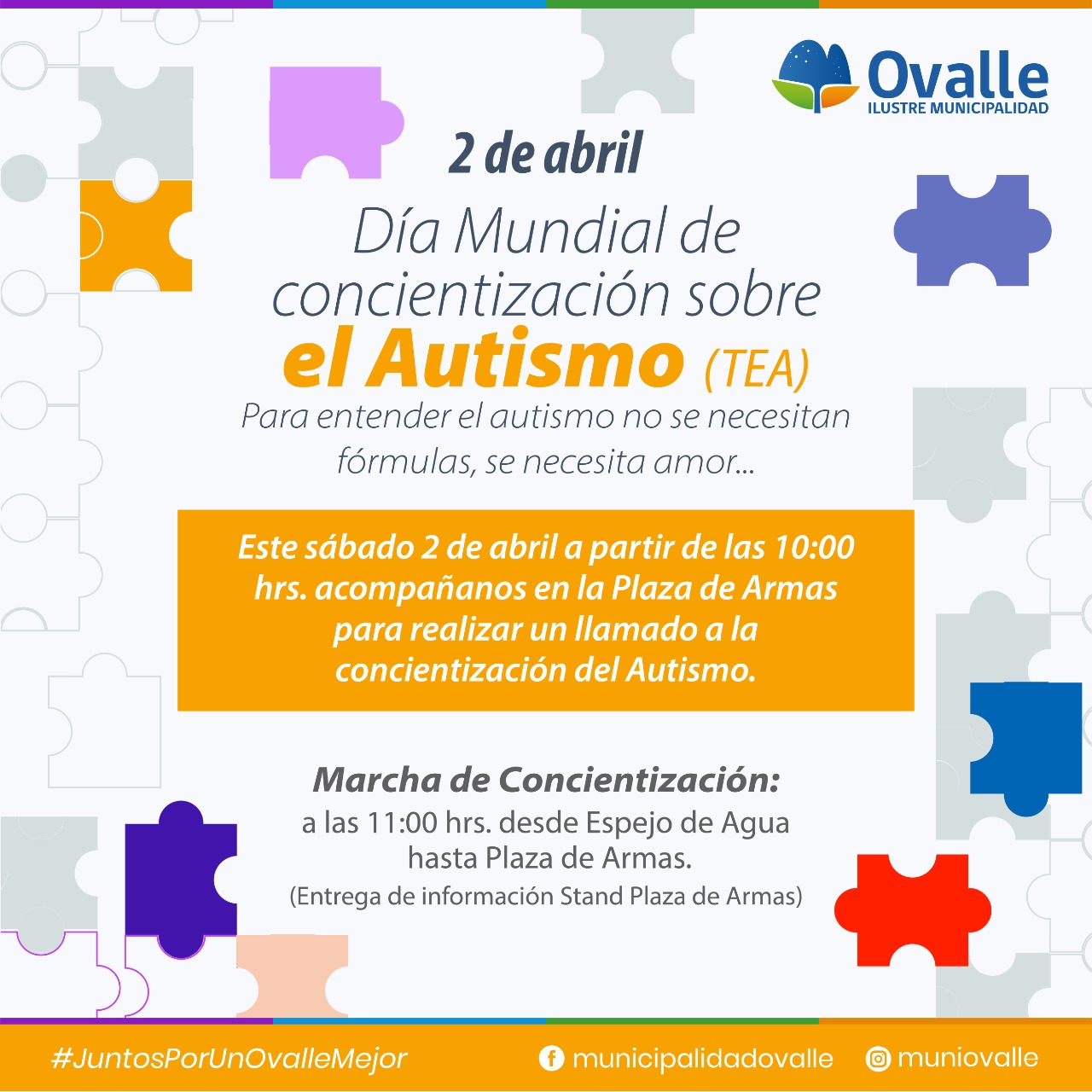 El próximo 2 de abril conmemorarán el Día Mundial de la Concienciación del Autismo en Ovalle