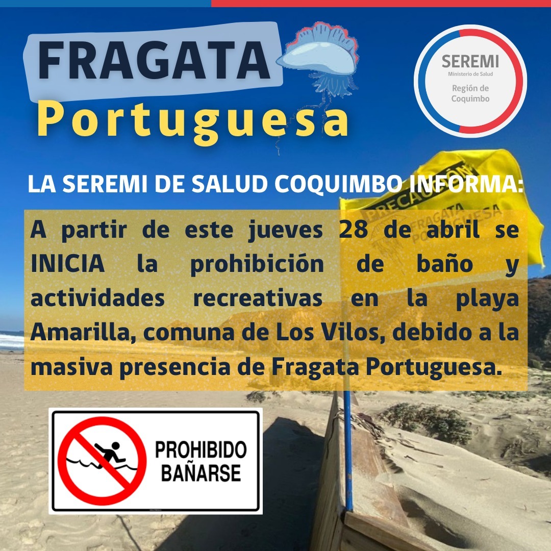 Autoridad Sanitaria decreta prohibición de baño en playa de Los Vilos