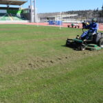 Avanza la resiembra de la cancha Estadio Municipal Diaguita de Ovalle