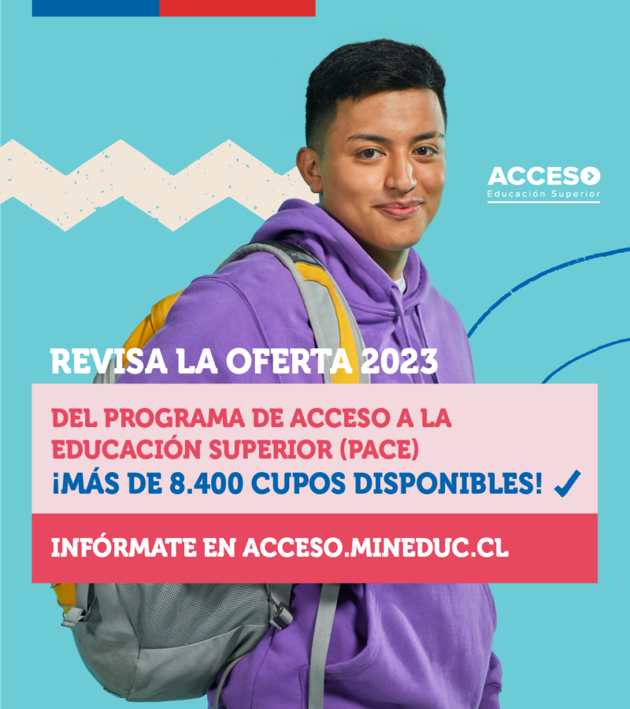 Mineduc publica oferta académica del Programa de Acceso a la Educación Superior (PACE), con más de 8 mil cupos para entrar a la universidad